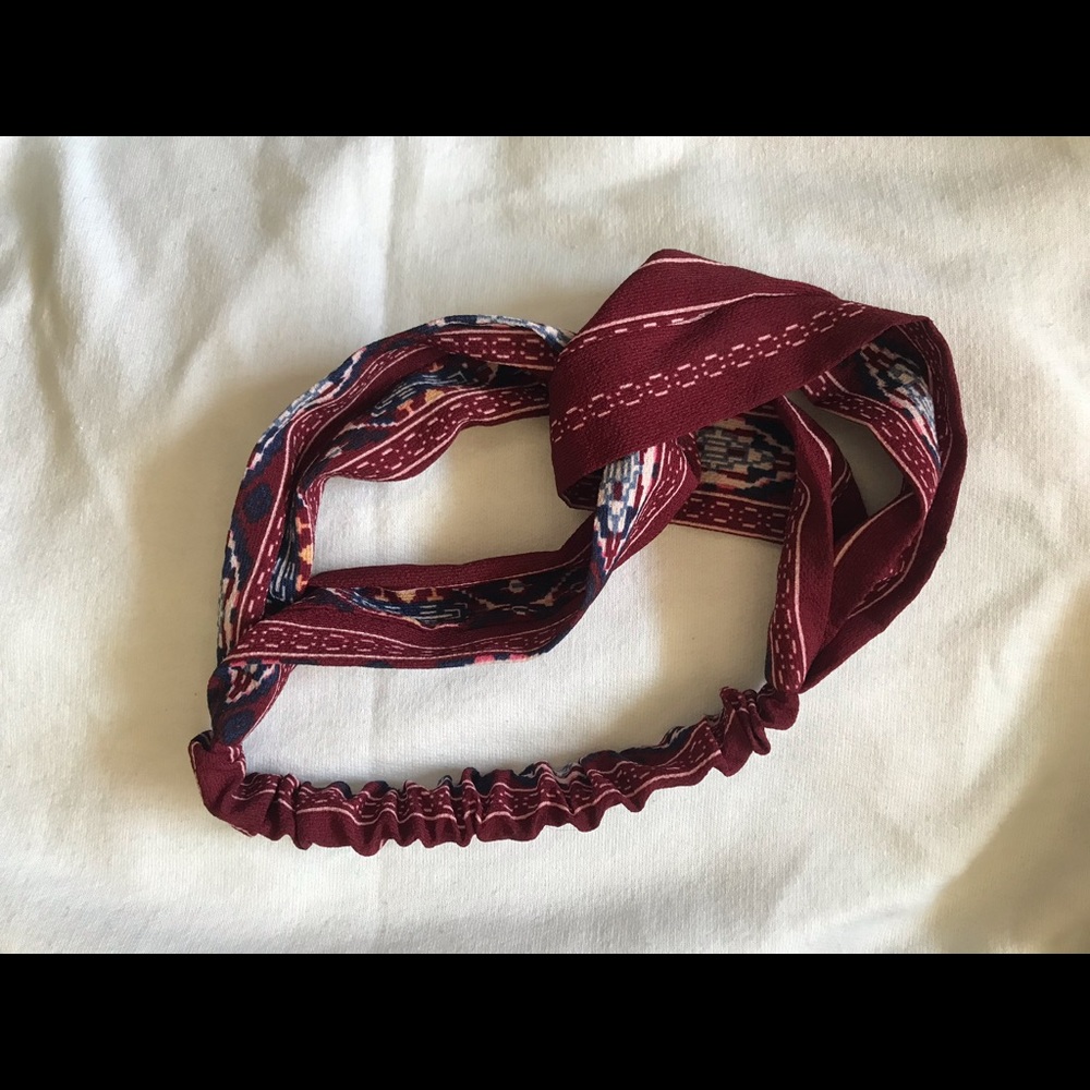 Maroon and Navy Headband